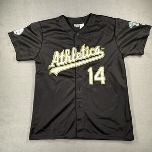 Oakland Athletics Mark Ellis 14 Black Adult Size Large Promo Jersey